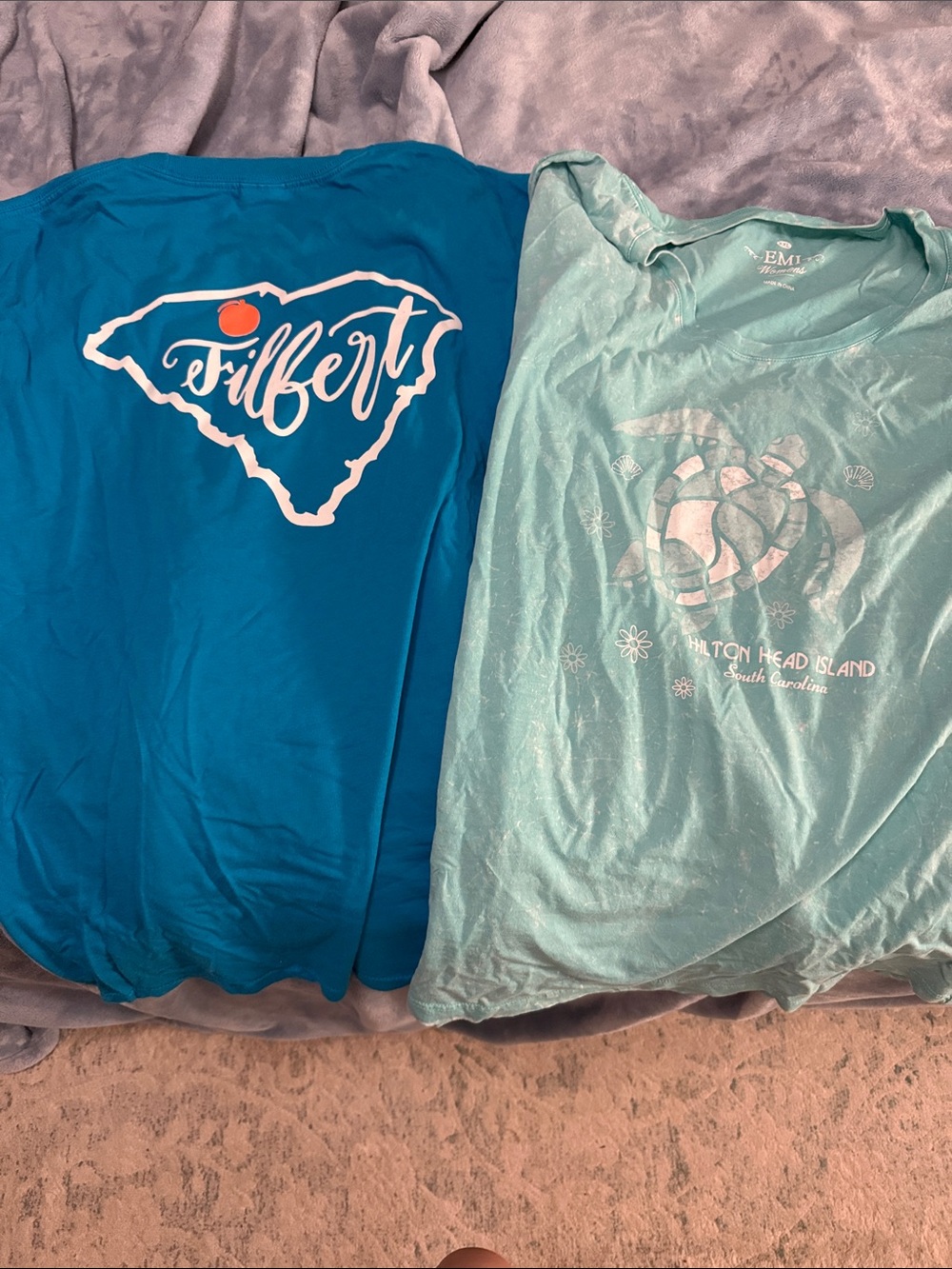 Two-Pack Women's Short Sleeve Tees — Teal & Aqua SC travels